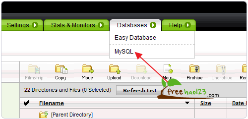 Godaddy空间找到MysqL
